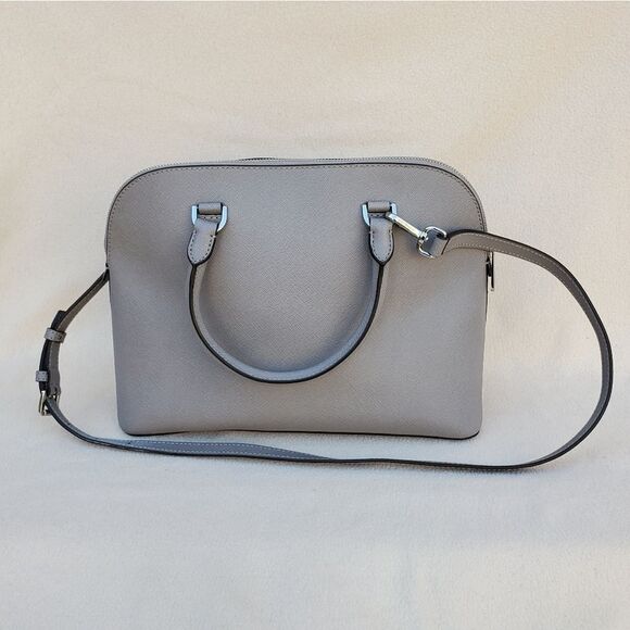 Michael Kors Gray Saffiano Leather Crossbody Satchel - Picture 10 of 17